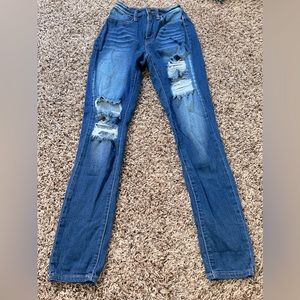Fashionnova high waisted distressed jeans